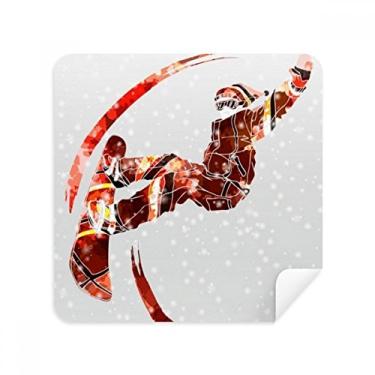 Imagem de Skate, aquarela, esqui, ilustração de óculos, pano de limpeza de tela, tecido de camurça, pacote com 2