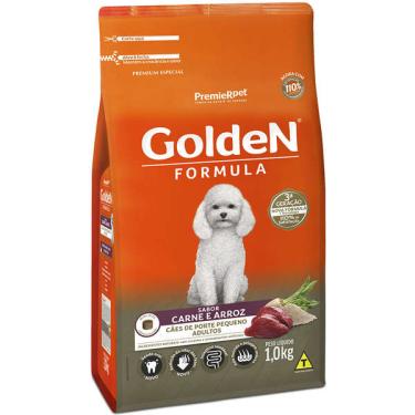 Imagem de Ração Seca PremieR Pet Golden Formula Carne e Arroz para Cães Adultos de Raças Pequenas - 1 Kg