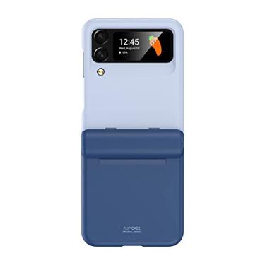 Imagem de Capa para Samsung Galaxy Z Flip 4 com capa de proteção total dobradiça para Samsung Z Flip 4 5G Armor Case Capa de silicone com tudo incluído, azul, para galaxy Z flip 4