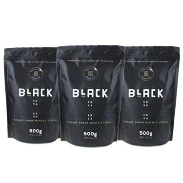 Imagem de KIT COM 3 PACOTE 500G DE ERVA MATE PARA TERERÉ BLACK ERVA (Menta e Limão)