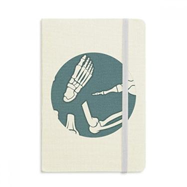 Imagem de Caderno de ilustração de desenho animado azul esqueleto humano capa dura oficial diário clássico