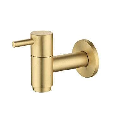 Imagem de Bronze Ouro Lavanderia Torneira do Banheiro Montagem na Parede Torneira de Água Fria Torneira da Pia Torneira Bibcocks Mangueira de Jardim Externa Torneira de água, P4