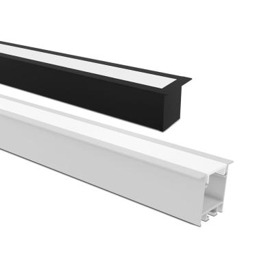 Imagem de Perfil de Embutir Taschibra Para Fita de Led Apex 35 Com 1,5 Metros Branco