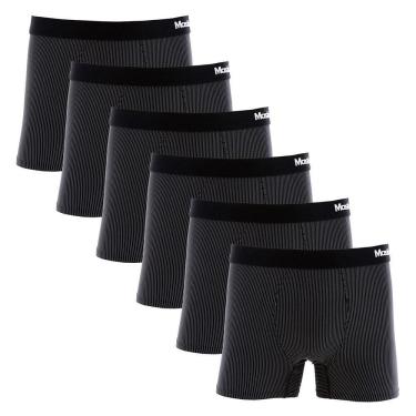 Imagem de Kit 6 Cuecas Boxer Mash Microfibra Risca de Giz 045.00