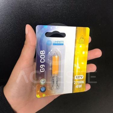 Imagem de Lâmpada G9 COB LED 4W 127V 2700K - Luminatti - LM1468
