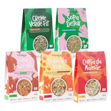 Imagem de Sopa Saudável HolySoup - Kit As 5 Mais Pedidas. 100% natural, sem glúten, sem glutamato, rótulo limpo.