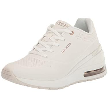 Imagem de Skechers Tênis feminino Million Elevated Air, Branco, 6.5