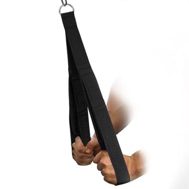 Imagem de Acessórios de ginástica: corda de tríceps de 27", barras de pulldown de 40" e 15" - conjunto abrangente de equipamentos de ginástica doméstica, acessórios duráveis ​​para pulldown LAT e tríceps