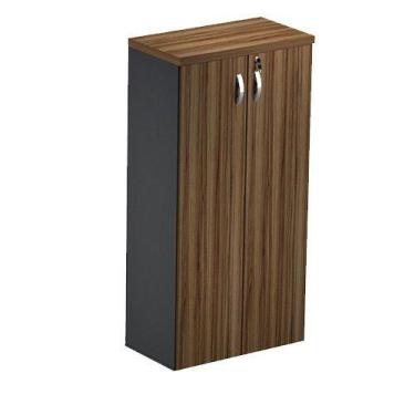 Imagem de Armário Alto Fechado 2 portas MARANELLO Nogal/Preto 1,610,800,45m - 13