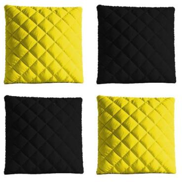 Imagem de Kit 4 Capas De Almofadas Lisas Mateladas 45x45 com ziper - Lucélia bor