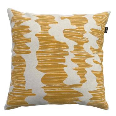 Imagem de Almofada Wyona Soft Mostarda 40x40cm - Serigrafada Frente e Verso - FA
