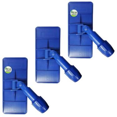 Imagem de Suporte LT Limpa Tudo Azul Articulado Fibra - Kit 3 Unidades Com Junçã