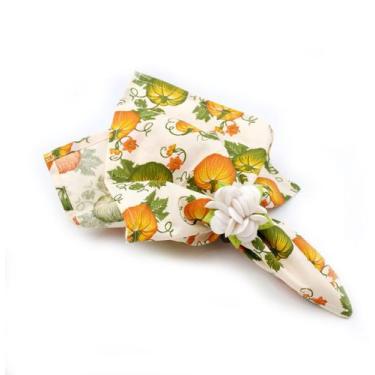 Imagem de Guardanapo De Boca Estampado 4 Unidades Abóbora - Recanto da Costura