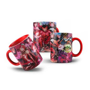 Imagem de Caneca Porcelana Colecionável Scarlet Witch Feiticeira 325mL - VilelaG