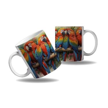 Imagem de Caneca Presente Aves Coloridas Araras Cores Zoo Pássaros 2 - Enjoy Sho
