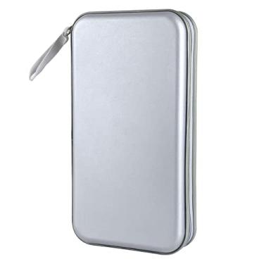 Imagem de Capa para CD, Siveit DVD, com capacidade para 96 unidades, plástico rígido, CDs, DVD, disco, carteira para carro, casa, escritório, viagens (cinza)