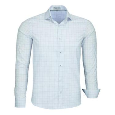 Imagem de Camisa Social Masculina Amil Slim Misto Com Elastano 1864, Cor 01, 4