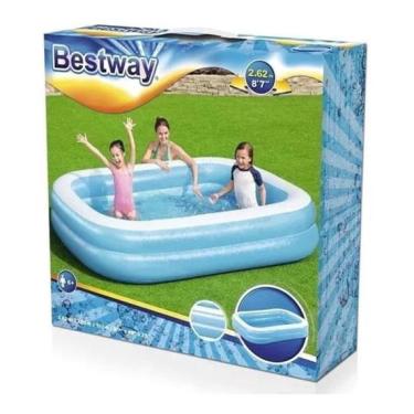 Imagem de Piscina Inflável Retangular Bestway 778L + Bomba De Ar