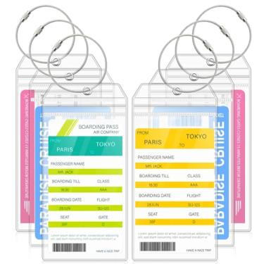 Imagem de Etiquetas de bagagem de cruzeiro, pacote com 6 porta-etiquetas de bagagem de cruzeiro para Royal Caribbean, Celebrity Cruise Essentials, Carnaval, NCL, Princess, MSC Cruise Ships Essentials