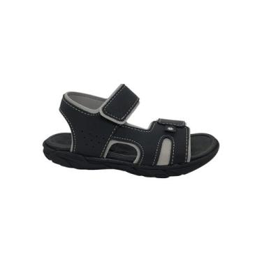 Imagem de Sandália Papete Infantil Masculino Ajustável Molekinho 2400139, Preto,