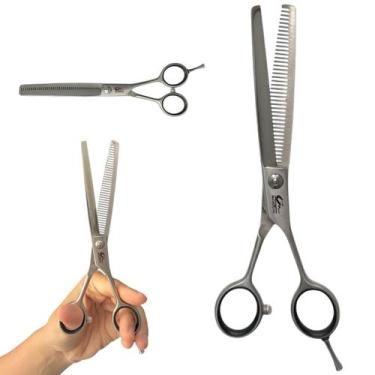 Imagem de Tesoura Desfiadeira Desbate Invertida Profissional Umi 6.5