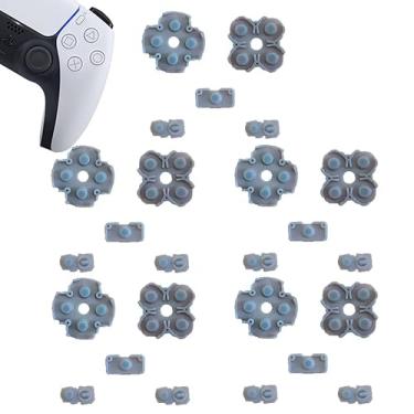 Imagem de MYPUQIAO Conjuntos De Almofadas Borracha Condutivas Silicone Para Substituição Peças Controle Playstation Ps5 Bdm-010 Dualsense L1 R1 L2 R2, Kit Ferramentas Troca Botões E Teclado Adesivo (1.0)