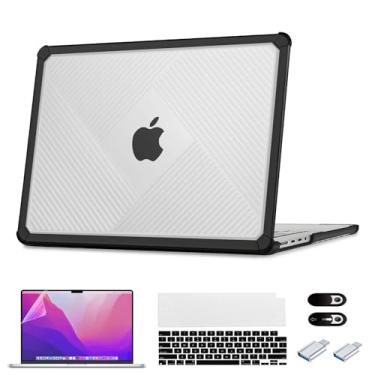 Imagem de ZEERSIDEND Capa Para Macbook Pro 14" (Lançamento Em 2021-2024), M4, M3, M2 Pro/Max, Chip A3112, A3185, A3401, A2918, A2992, A2779, A2442, De Tpu Macio À Prova Choque Com Película Teclado E Tela, Tra