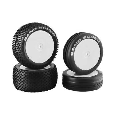 Imagem de Pneus De Borracha Para Carro Buggy Off-road 2WD RC 82mm 87mm Para XRAY