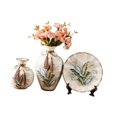 Imagem de Ｂｅｓｇａ Conjunto de vasos de cerâmica para flores, arranjo de flores, suporte de plantas versátil estilo boho para decoração de mesas centrais de escritório, Style B