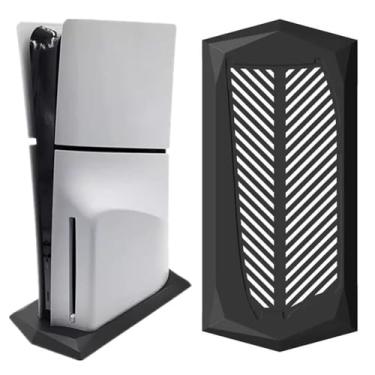 Imagem de Chenkxin Suporte vertical para console PS5 Slim Disc Edition com aberturas de resfriamento embutidas e pés antiderrapantes, não para PS5/PS5 Pro (preto)