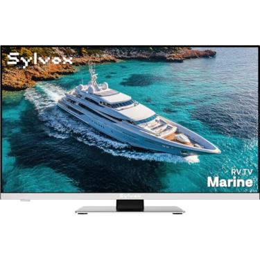 Imagem de SYLVOX TV de 12 volts, TV RV inteligente de 55.9 cm com leitor de DVD | Full HD 1080p, amplo ângulo de visão, sintonizador ATSC, HDMI e USB, alimentado por CA/CC para RV, barco, iate, casa de praia ou