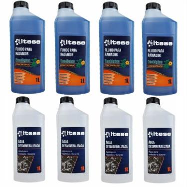 Imagem de Combo 4 Litros Aditivo Azul Concentrado + 4 Litros de Água Desminerali