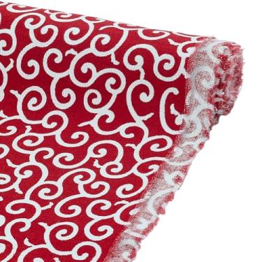 Imagem de FINGERINSPIRE 142 x 100 cm Tecidos de algodão japonês FireBrick Cloud Impresso Tecido Estilo Japonês Tecido Impresso Estilo Japonês Tradicional Pattarn Costura Patchwork para Costura Acolchoada Bolsa