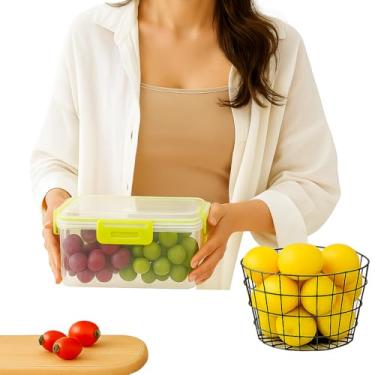 Imagem de Conjunto 5 Potes Plásticos Organizadores Sortidos – Herméticos, Empilháveis, Livres de BPA – Para Despensa, Freezer, Micro-ondas e Lava-louças