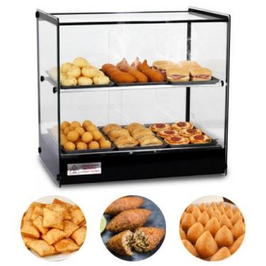 Imagem de Estufa Quadrada Dupla 6 Bandejas Com Led Expositor De Alimentos Titã, 