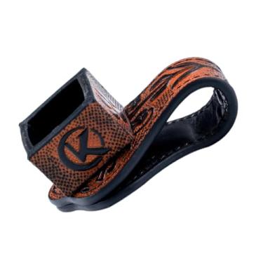 Imagem de KONLLEN Suporte magnético de giz de couro gravado com vegetais para sinuca Snooker Silent Billiard Accessories