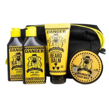 Imagem de Barba Forte Kit Viagem Danger 4 Produtos + Necessarie Brinde !