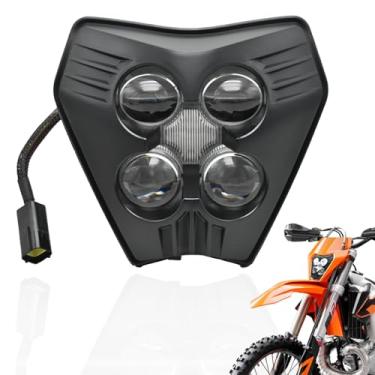 Imagem de bamotoop Farol de LED para motocicleta Dirt Bike com farol alto e baixo DRL para KTM EXC EXC-F XC XCW SX SXW SXF 125 250 300 350 450 500 2024-2025