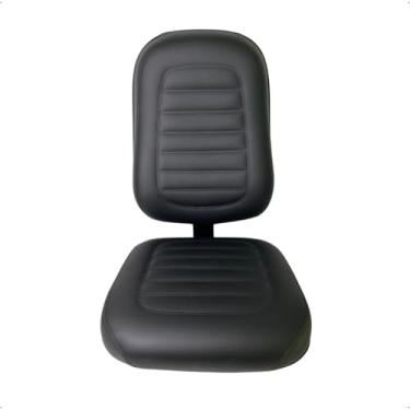 Imagem de Conjunto Assento e Encosto para Cadeira Presidente, Courvin Preto, Costura Gomada, Estrutura Reforçada