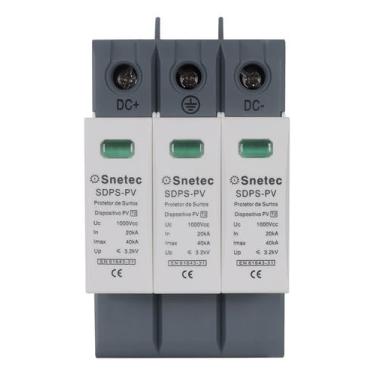 Imagem de Snetec, DPS Snetec Protetor De Surtos 20/40kA 1000V DC CC Tripolar 3P