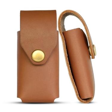 Imagem de Capa de couro rebitado American Bench Craft para várias ferramentas de couro P2, Leatherman Free P4 e Leatherman SIGNAL - Bainha de couro, Tan