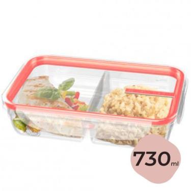 Imagem de Pote Marmita de Plástico com Tampa 02 Compartimento 730ml - Sanremo