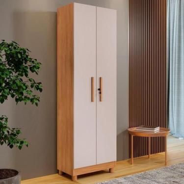 Imagem de Armário Multiuso Versátil 2 Portas Cinamomo/off - Tudo De Móveis