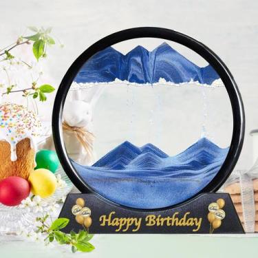 Imagem de Moving Sand Art Picture BRONGER Happy Birthday Blue