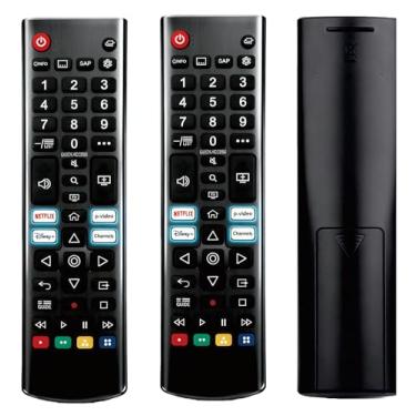 Imagem de 【Pacote com 2】 Controle remoto universal para substituição de controle remoto LG TV para Smart TV LG controle remoto universal substituição AKB75675304 AKB75095307 AKB76040302 (AKB76040302)