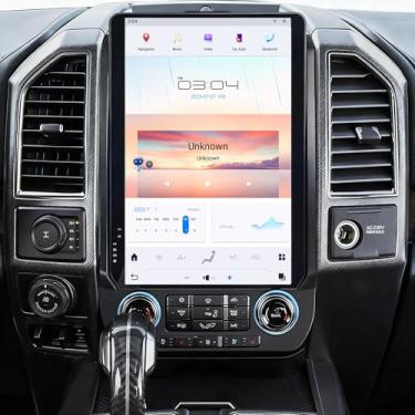 Imagem de Rádio automotivo com tela sensível ao toque de 14,4 polegadas para Ford Raptor F150 2015 2016 201 7 2018 2019 2020 2021 2022 Android 13 estéreo multimídia Carplay Android aotu GPS, Wi-Fi, reprodutor