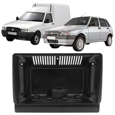 Imagem de Moldura 9 Polegadas Uno Mille Fiorino 1994 à 2013 Preta Painel Central Multimidia