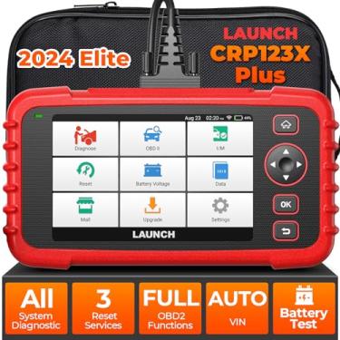 Imagem de LAUNCH Scanner de diagnóstico X431 CRP123XPlus Elite OBD2, ferramenta de digitalização de todos os sistemas OEM 2024 com SAS/acelerador/reposição de óleo para todos os carros, leitor de código de