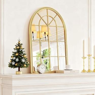 Imagem de DUOHONG Espelho de parede grande janela espelhos decorativos casa de fazenda arqueada para sala de estar quarto entrada vaidade