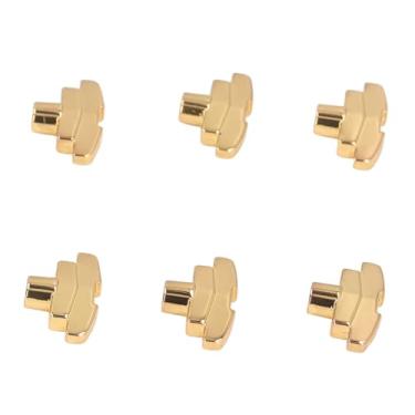 Imagem de Cryfokt Botões de Afinador de Metal de 6 Unidades de para Guitarra, Substituição de Artesanato Fino para Guitarra Elétrica Acústica, Versátil e Fácil de Usar para Elétrica, Botão de Cabeça de (Ouro)